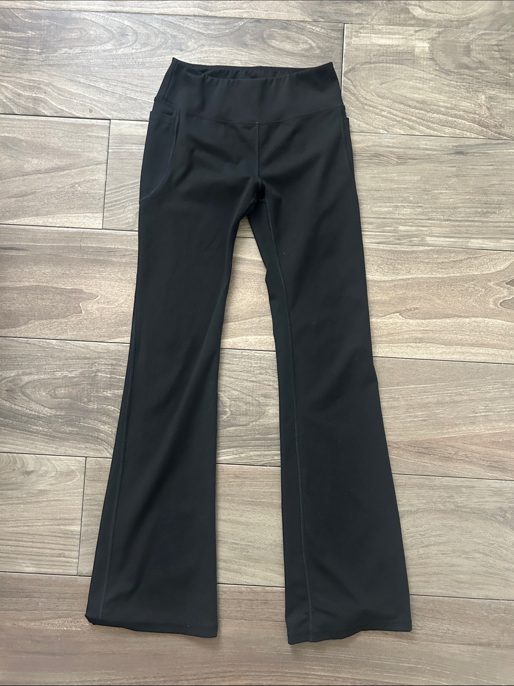 Black High-Waist Flare Yoga Pants
